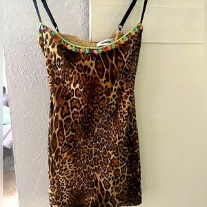 Danielle guizio leopard print dress